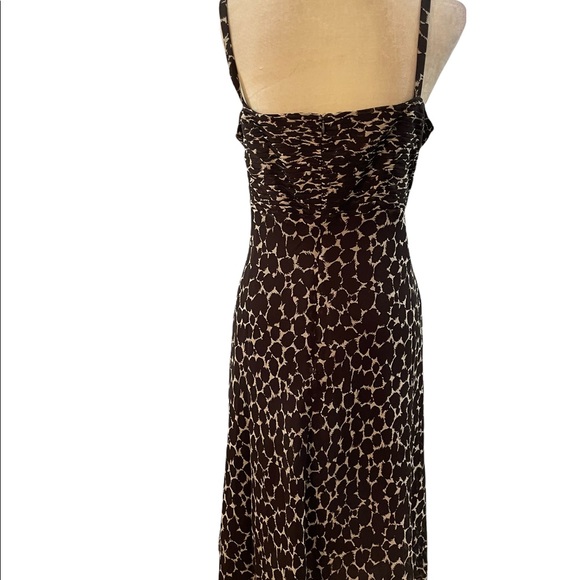 Ann Taylor animal print silk dress size 14 NWT brown silky 💗 - Picture 4 of 5